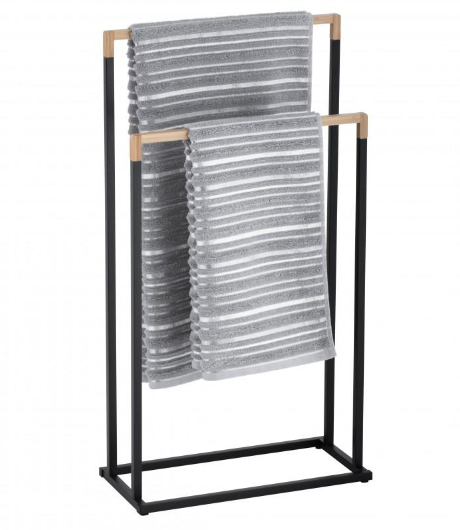 Вішалка для рушників Yoka ZOLA BLACK BAMBOO P.ZOLA-2-BLK P.ZOLA-2-BLK фото