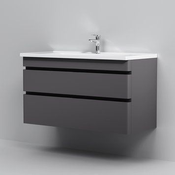 Тумба с раковиной, подвесная, 100 см AM.PM M93A-FHX01002-WC01002GM38 Hit M93A-FHX01002-WC01002GM38 фото