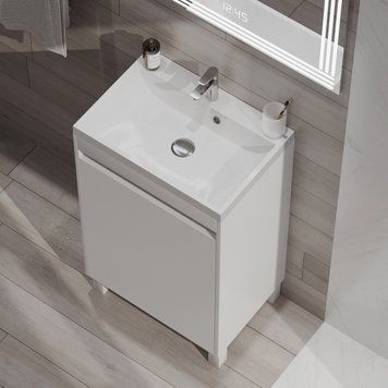 Тумба SLIM 50 на ніжках (1 двері) Білий 2543934019 фото