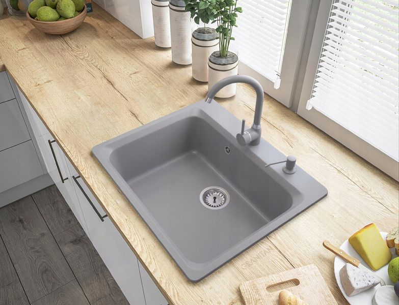 Кухонная мойка GRANITAN ZANTE GREY серая * ZANTE GRAY фото