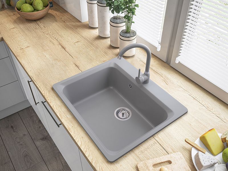 Кухонная мойка GRANITAN ZANTE GREY серая * ZANTE GRAY фото