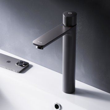 Смеситель для умывальника высокий TouchReel, чёрный AM.PM F85A92522 X-Joy F85A92522 фото