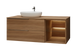 Тумба MARSAN CHESTER WOOD 1200 Варіант 3 + Стільниця WOOD 1200 під настільний умивальник ліва / права CHESTERWOOD-TU1200-V3STW фото