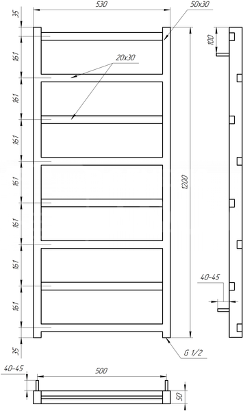 Сушка для рушників Level Водяний 100x53x3 1702 фото