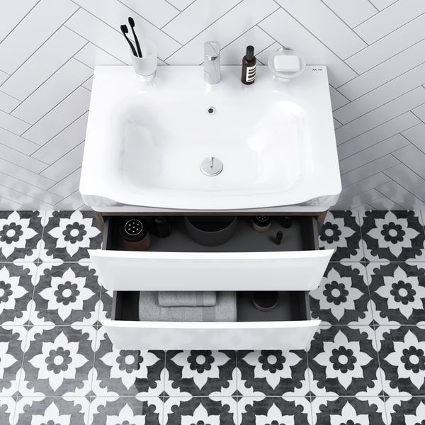 Тумба с раковиной подвесная, 65 см AM.PM M80-FHX0652V-WC0652-38 Like M80-FHX0652V-WC0652-38 фото