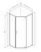 Душова кабіна 90x90 см Am.Pm Gem 5-corner Pivot W90UG-405-090BT (без піддону скло прозоре, профіль чорний матовий) W90UG-405-090BT фото 9