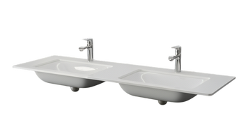Столешница стеклянная MARSAN 1600(2) с раковинами КВАДРО ST-S160-2 фото