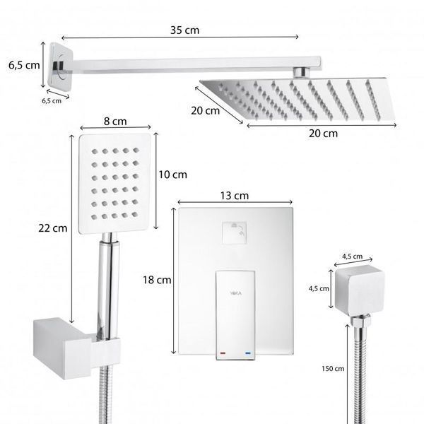 Душова система YOKA DUAL CHROME + BOX прихованого монтажу BP.DUAL BP.DUAL фото