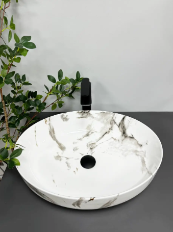 Умывальник (раковина) VBI UDINE CARRARA SHINY GLOSS накладной VBI-012101 VBI-012101 фото