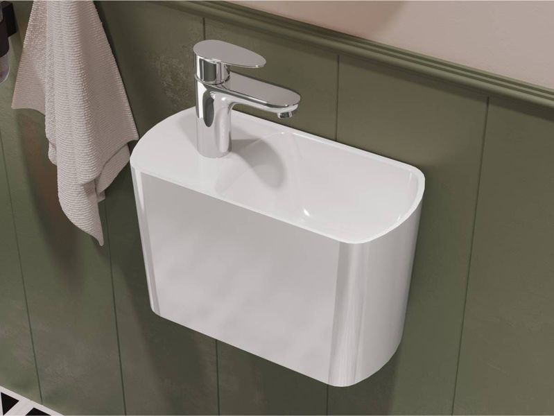 Умивальник підвісний HELIX R 28*22*45 Глянець Білий 0001549 15612 фото
