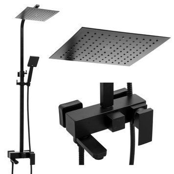 Душевой гарнитур YOKA CUBE 25 BLACK с изливом * BP.CUBE-25-BLK фото