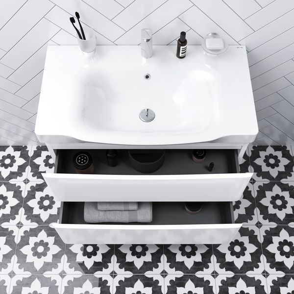 Тумба с раковиной подвесная, 80 см AM.PM M80-FHX0802-WC0802-38 Like M80-FHX0802-WC0802-38 фото