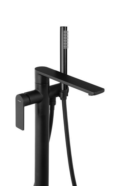 Смеситель для ванны CORSAN TRINO BLACK MATT напольный CMB7159BL CMB7159BL фото