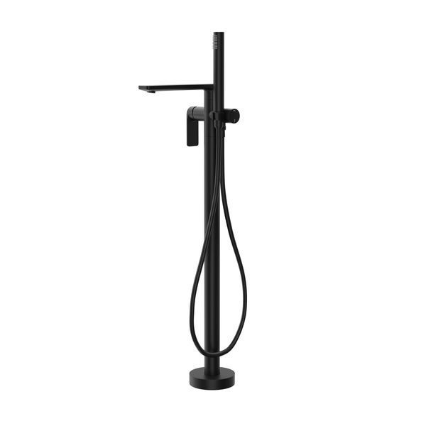 Смеситель для ванны CORSAN TRINO BLACK MATT напольный CMB7159BL CMB7159BL фото