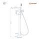 Смеситель для ванны CORSAN TRINO BLACK MATT напольный CMB7159BL CMB7159BL фото 5