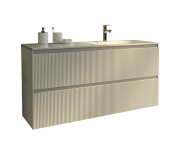 Тумба MARSAN NIKOLET 1200 L/R вариант №1 Деко-1 умывальник акриловый камень (матовый) NIKOLET-V1DECO1-UAMT1200 фото