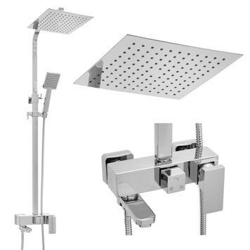 Душевой гарнитур YOKA CUBE 25 CHROME с изливом * BP.CUBE-25-CHR фото