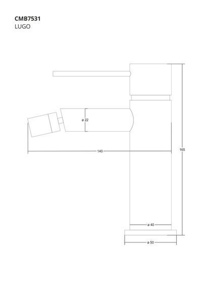 Смеситель для биде CORSAN LUGO GOLD золотой CMB7531GL CMB7531GL фото