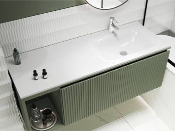Умывальник над стиральной машиной JESSEL R 12,4*120*45 Глянец Белый 0001056 15556 фото