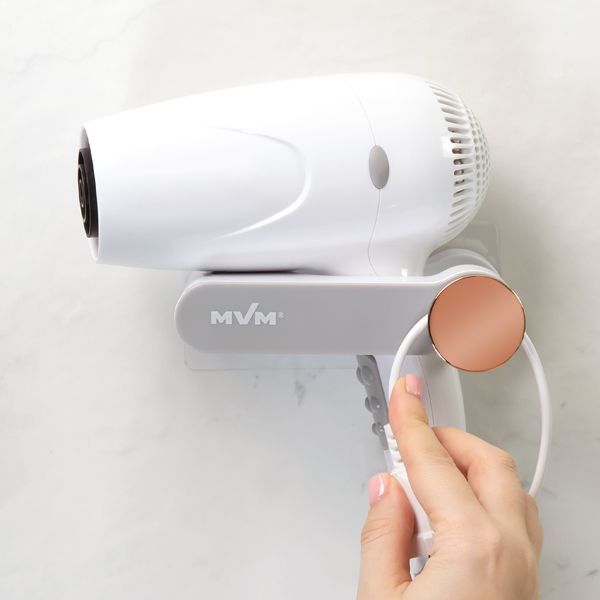 Держатель для фена клеящийся МВМ BP-32 BP-32 WHITE/GRAY BP-32 фото