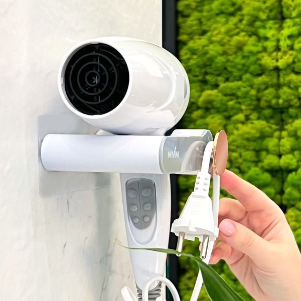 Держатель для фена клеящийся МВМ BP-32 BP-32 WHITE/GRAY BP-32 фото