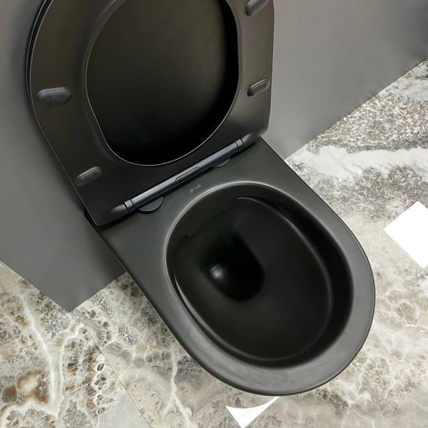 Подвесной унитаз VBI LEVANZO BLACK MATT VBI-020201 фото