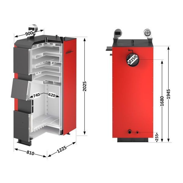 Котел твердопаливний сталевий Thermo Alliance Vulcan Plus V 4.0 VPSFW 80 SD00051333 фото