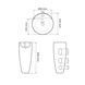 Умивальник (раковина) VBI AGRIENTO BLACK GLOSSY підлоговий VBI-019005 VBI-019005 фото 5