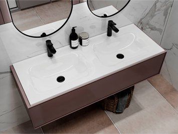 Умывальник на тумбу JESSEL double 12*120*45 Глянец Белый 0000783 15460 фото
