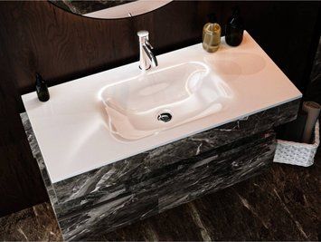 Умывальник на тумбу JESSEL 12,4*100*45 Глянец Белый 0000796 15459 фото