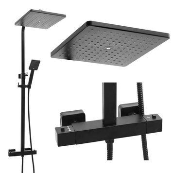 Душевой гарнитур YOKA CUBE 30 BLACK с термостатом * BP.CUBE-THERM-30-BLK фото