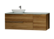 Тумба MARSAN CHESTER WOOD 1100 Вариант 4 + Столешница стеклянная 1100 под настольный умывальник левая/правая CHESTERWOOD-TS1100-V4SS фото