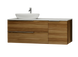 Тумба MARSAN CHESTER WOOD 1100 Вариант 4 + Столешница акриловый камень 1100 под настольный умывальник 12 мм левая/правая белый глянец CHESTERWOOD-TS-1100-V4A фото