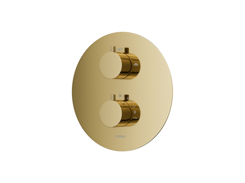 Душевая система CORSAN LUGO GOLD с термостатом + BOX скрытого монтажа Z03TGL Z03TGL фото