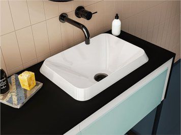 Умывальник врезной ALBENA 12,3*44*31 Глянец Белый 0000155 15348 фото