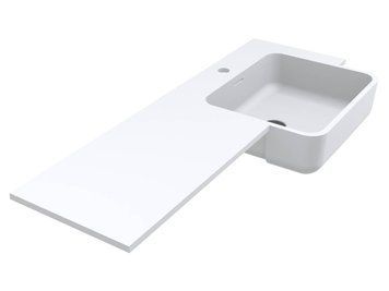 Умывальник на тумбу FONTANA R 16*104,4*45 Mirasoft Белый 0001600 15661 фото