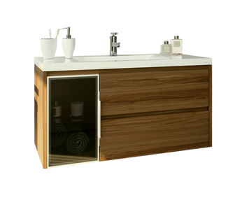 Тумба с умывальником MARSAN ALEXIS WOOD 1000 Вариант-2 GLASS ALEXISWOOD -TU1000-V2G фото