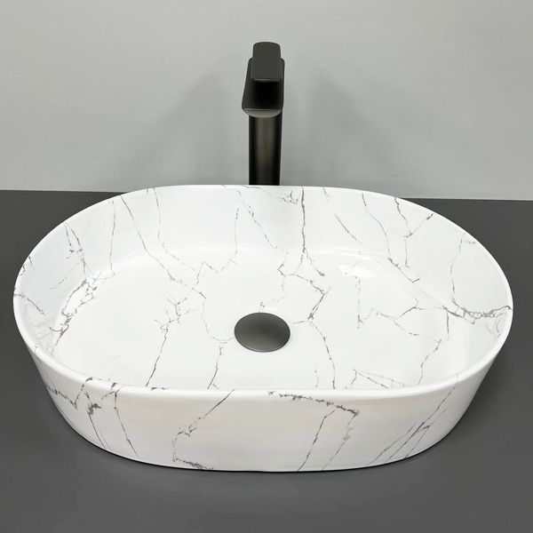 Умивальник (раковина) VBI VERONA 50 MARMO GLOSSY накладний VBI-011313 VBI-011313 фото