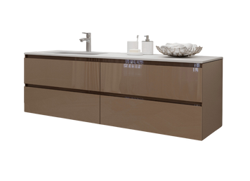 Тумба MARSAN NIKOLET 1400 вариант 5 + умывальник акриловый камень (матовый) NIKOLET-V5-UAMT1400-1 фото