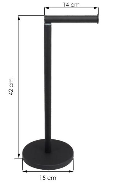 Стійка тримач для туалетного паперу YOKA SP4 BLACK чорна  P.SP4-BLK фото