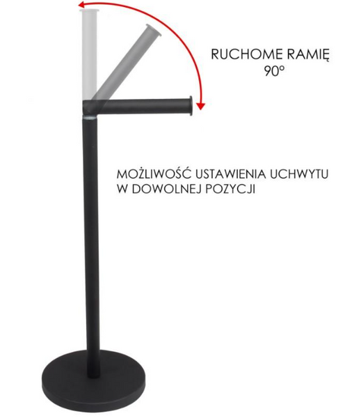 Стійка тримач для туалетного паперу YOKA SP4 BLACK чорна  P.SP4-BLK фото