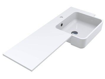 Умывальник на тумбу FONTANA R 16*104,4*45 Мат Белый 0001894 15665 фото