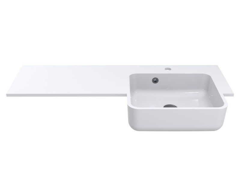 Умивальник на тумбу FONTANA R 16*104,4*45 Мат Білий 0001894 15665 фото