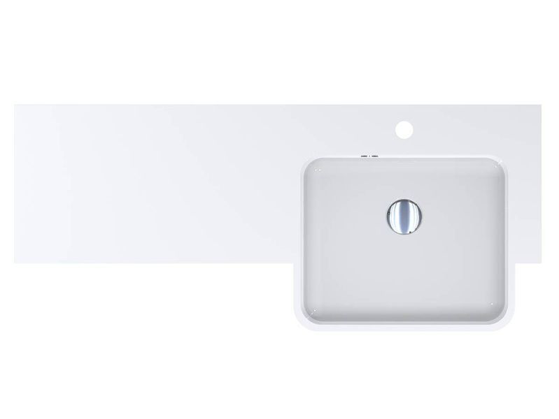 Умивальник на тумбу FONTANA R 16*104,4*45 Мат Білий 0001894 15665 фото