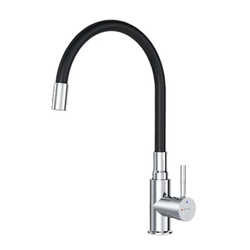 Смеситель для кухни Am.Pm X-Joy S F85B07602 (хром/черный, с гибким изливом) F85B07602 фото