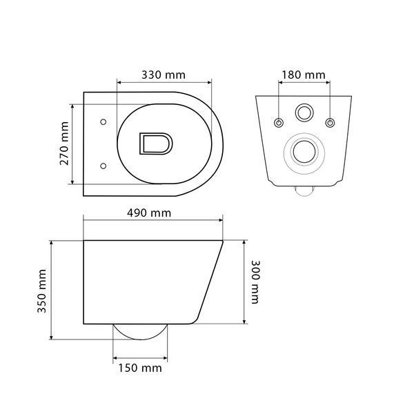 Подвесной унитаз VBI TINO WHITE VBI-020600 фото