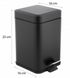Корзина для мусора YOKA MUTI BLACK 3л. для ванной комнаты CH.MUTI-BLK фото 5