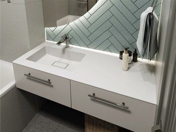 Умывальник на тумбу ERICA L 15,7*120*50 Глянец Белый 8813567 17431 фото