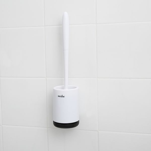 Йоржик з силіконовою щіткою настінний MVM BP-12 WHITE/BLACK BP-12 фото