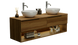 Тумба MARSAN CHESTER WOOD 1600 Варіант 9 + Стільниця WOOD 1600(2) під настільний умивальник CHESTERWOOD-TU16002-V9STW фото